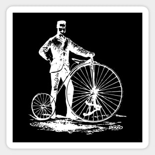 Bicycle-White-Retro Magnet